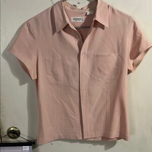 Equipment Pink Casual Button Down Sill Shirt-M